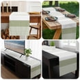 thumbnail image 6 of Sage Green Stripe Table Runner 108 Inches Long, Modern Rustic Horizontal Green Striped Kitchen Coffee Dining Table Decoration for Home Party Birthday Wedding Home Decor 13x108 Inches, 6 of 8