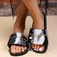 thumbnail image 4 of Pantuflas de casa cálidas, suaves y cómodas con punta abierta y felpa para mujer Wmkox8yii  hj789, 4 of 8