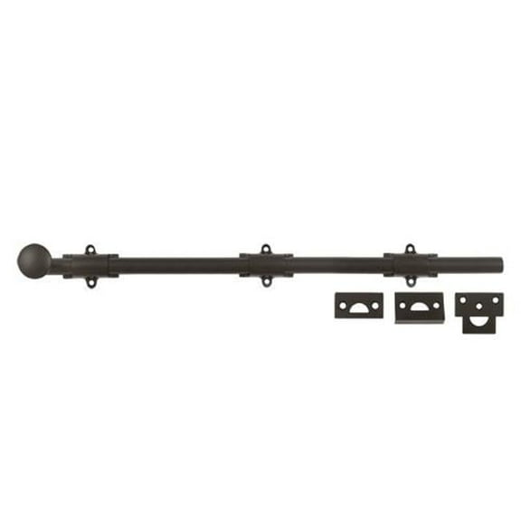 18 in. Heavy Duty Surface Bolt, Oil Rubbed Bronze - Solid