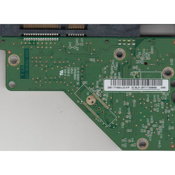 WD5000AAKS-60Z1A0, 2061-771640-L02 01P, REV A, WD SATA 3.5 PCB