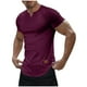 thumbnail image 2 of pstuiky camisetas de hombre, Camisa informal de manga corta con cuello en V y textura vertical de color liso para hombre ropa de hombre xxxl, 2 of 9