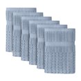 thumbnail image 3 of Home Weavers Willow Collection Hand Towels Set of 6 | 100% Cotton Zero Twist | 630 GSM Thick Plush | Soft, Highly Absorbent & Quick Dry | Hotel Quality Luxury Hand Towels | 16x24 Inch | Blue, 3 of 9