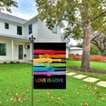 thumbnail image 6 of Love Is Love Rainbow Garden Flag Gay Pride Lesbian LGBT Pansexual Flags Double Sided Vertical Burlap Yard Outdoor Decor 12.5x18 Inch, 6 of 6