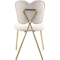 thumbnail image 2 of Meridian Furniture Angel Collection Modern Velvet Dining Chairs, Cream (Set of 2), 2 of 5