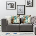 thumbnail image 3 of Acheng Couch Pillows Blue and Brown Splattered Pillow Covers Colorful Paint Splatter Square Soft Double Side Print Decorative Pillows Case for Living Bed Room Outdoor Patio Home Decor,Set of 2 White, 3 of 6