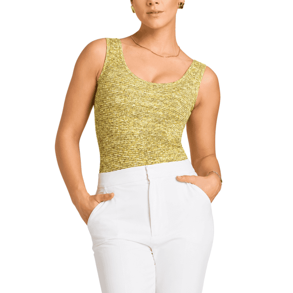 Mrs Momma Bear Scoop-Neck Tank Athleisure Gold, Iconic Lucky Lady Bodysuit (Women's)