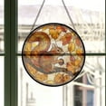 thumbnail image 3 of Squirrel Dragon Stained Glass Suncatcher Window Hanging, Gothic Dragon Christmas Ornaments for Fiction Lovers, Dinosaur Room Decor for Nursery New Home Gifts, Stained Glass, 3 of 6
