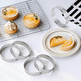thumbnail image 3 of 16Pcs Stainless Steel Tart Ring, Heat- Perforated Cake Mousse Ring Round Double Rolled Tart Ring Mold 10cm,16 x Tart Mold Ring,Silver, 3 of 7