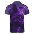 thumbnail image 5 of Purple Wolf Men Zipper T-shirt Summer Casual Short Sleeve T-shirt Top, 5 of 7