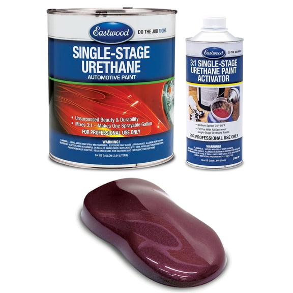 Eastwood 3:1 Bonneville Black Cherry Pearl Single Stage Urethane Automotive Spray Paint 1 Sprayable Gallon Kit