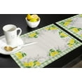thumbnail image 5 of Lemon Green Plaid Placemats Set of 4,Non Slip Washable Table Mats Set, Watercolor Summer Fruit Lemon Green Leaves Table Placemats for Kitchen Dining Table,Wedding Holiday Party Decoration, 5 of 6