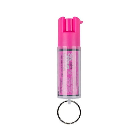 SABRE Red Pepper Spray, Police Strength, Pink Key Ring with 25 Bursts (Up to 5x Other Brands) & 10' (3m) (Best Pepper Spray For Dog Attacks)