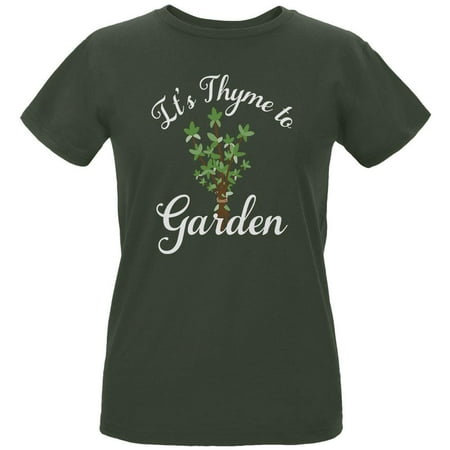 - Gardening It's Thyme Time to Garden Womens Organic T Shirt