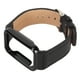 thumbnail image 4 of Correa de reloj de cuero PU, pulsera de repuesto resistente al agua con caja de acero inoxidable negra para Mi Band 7 Pro, color negro, 4 of 5