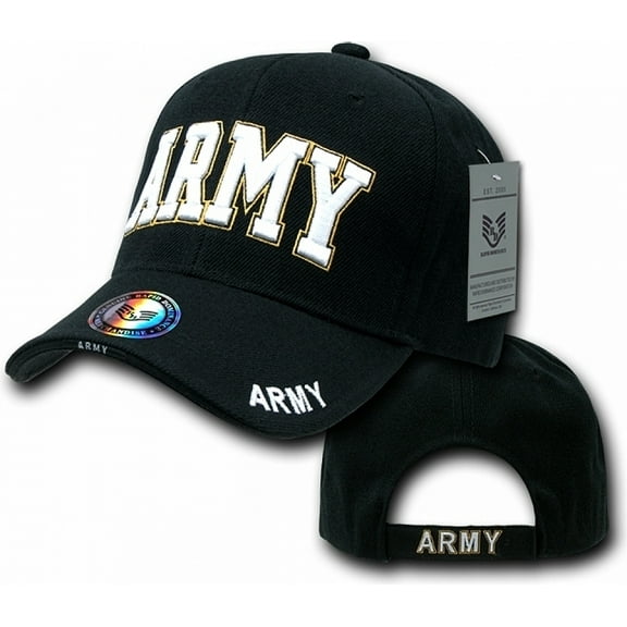 The Legend Military Caps, Army Text, Blk
