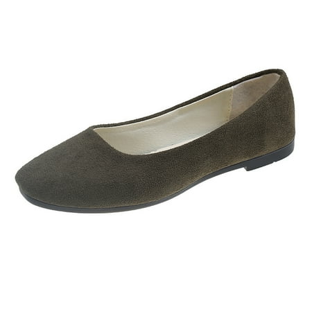 Baby Sweetie Women s Ballet Flats Classic Comfortable Slip-On Flats Wide Width Flat Shoes Lightweight Loafers Suede Dress Shoes