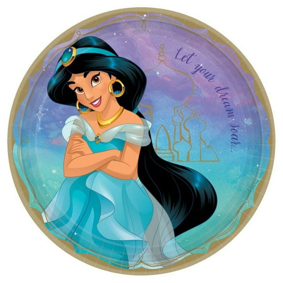 Disney Princess 'once Upon a Time' Jasmine Large Paper Plates (8ct)