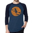 thumbnail image 1 of Men's Raglan Baseball Word Art T-shirt - Spooky Witch, 1 of 2