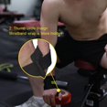 thumbnail image 4 of 1 Pair Fitness Padded Wrist Thumb Brace Strap Weight Lifting Hand Wrap Support Weightlifting Gym Training Bar Wristband, 4 of 8