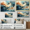 thumbnail image 4 of Designart "Liquid Ocean Storm In Blue And Gold I" Abstract Shapes Wall Art Prints, 4 of 7