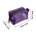 thumbnail image 3 of Bolsa de almacenaje pequeña transparente de malla para cosméticos, joyería, papelería y artículos de viaje, ligera, portátil, de doble capa, color verde., 3 of 6