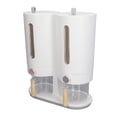 thumbnail image 1 of Rice Dispenser, 5kg Kitchen Rice Bucket Japanese Rice Barrel Double Barrel Grain Storage Bucket Kitchen Metering Grain Storage Box Pet Food Container for Home Kitchen, 1 of 7