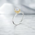 thumbnail image 4 of Gem Stone King 925 Silver and 10K Yellow Gold Ring G/H Lab Grown Diamond Set with Moissanite (1.82 Cttw, Size 7), 4 of 4