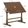 thumbnail image 2 of Studio Designs Vintage Solid Wood Drawing/Drafting Table with 42" x 30" Adjustable Tilting Top, 2 of 11