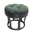 thumbnail image 1 of Blazing Needles 18" Footstool Micro Suede Cushion-Sage, 1 of 2