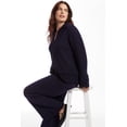 thumbnail image 2 of June & Vie Women's Plus Size Ruffle Detail Sweater Pant, 2 of 4