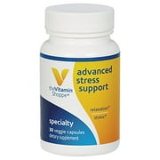 Angle View: Advanced Stress Support Veggie Caps by The Vitamin Shoppe