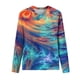 thumbnail image 3 of ICHUANYI Liquidación Blusa informal de manga larga con cuello redondo y estampado para mujer ICHUANYI WER202308251988, 3 of 3