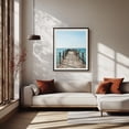 thumbnail image 2 of Pier, Cozumel 01 - San Miguel de Cozumel Quintana Roo Mexico Photography Boardwalk Ocean Coast Beach Water Scenic Black Framed Wall Art Print 9 x 12 inches, 2 of 4