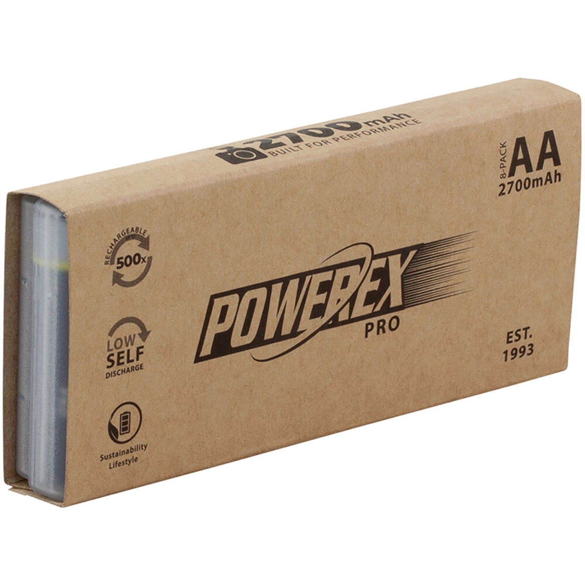 Maha Powerex PRO 2nd Gen AA 1.2V 2700mAh Rechargeable Ni-MH Battery, 8-Pack
