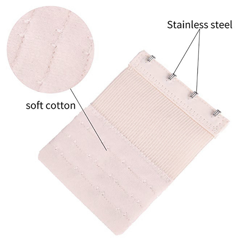 6 Pieces Women Black Bra Extenders Elastic Stretchy Bra Extension Strap