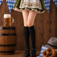 thumbnail image 2 of Yuanlong Womens Knee-High Socks Scalloped Textured Socks Solid Color Knit Comfortable Stockings, 2 of 5