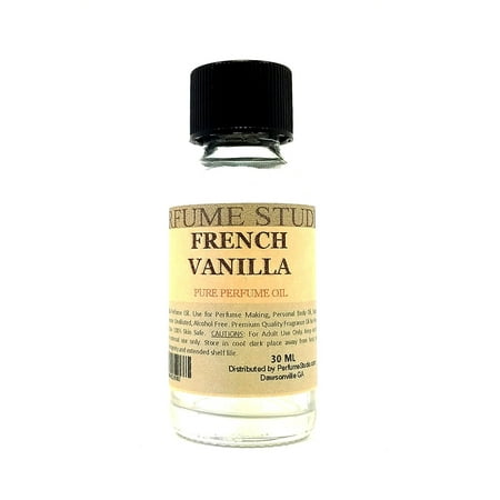 French Vanilla Perfume Oil for Perfume Making, Personal Body Oil, Soap, Candle Making and Incense; Splash On Clear Glass Bottle. Undiluted, Alcohol Free (1oz, French Vanilla Fragrance