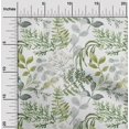 thumbnail image 1 of oneOone Cotton Poplin White Fabric Leaves Dress Material Fabric Print Fabric By The Yard 42 Inch Wide, 1 of 4