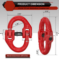 thumbnail image 5 of Safety Chain Connector Link, 1/2IN Tow Hitch Hammerlock Coupling Link, 2 Pack G80 Alloy Steel Tow Chain Connector Black, 5 of 7
