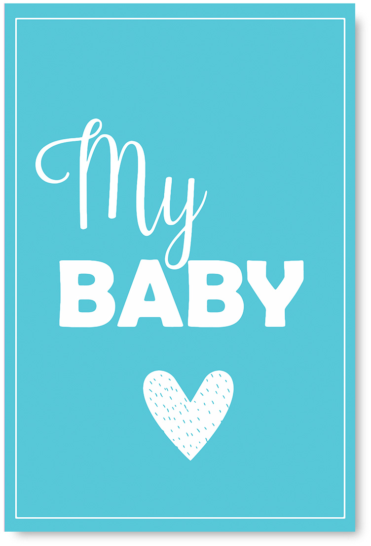 Awkward Styles My Baby Poster Wall Art Kids Room Wall Decor Blue Poster Baby Room Decor Gifts for Kids Baby Boys Room Printed Art Decals Newborn Baby Room Poster Wall Decor Mother Quotes Poster Art - image 1 of 3