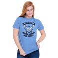 thumbnail image 4 of Cyclists Break Hearts Not Bones Biker Plus Size Crewneck Graphic Tee Shirt Brisco Brands 2X, 4 of 5