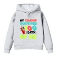 thumbnail image 7 of IWRICH My Teacher Survived 100 Days of Me Hoodies for Boys Girls Long Sleeve Lined Hooded Sweatshirts Cute Tops,Size 2-14 Years White 120, 7 of 7