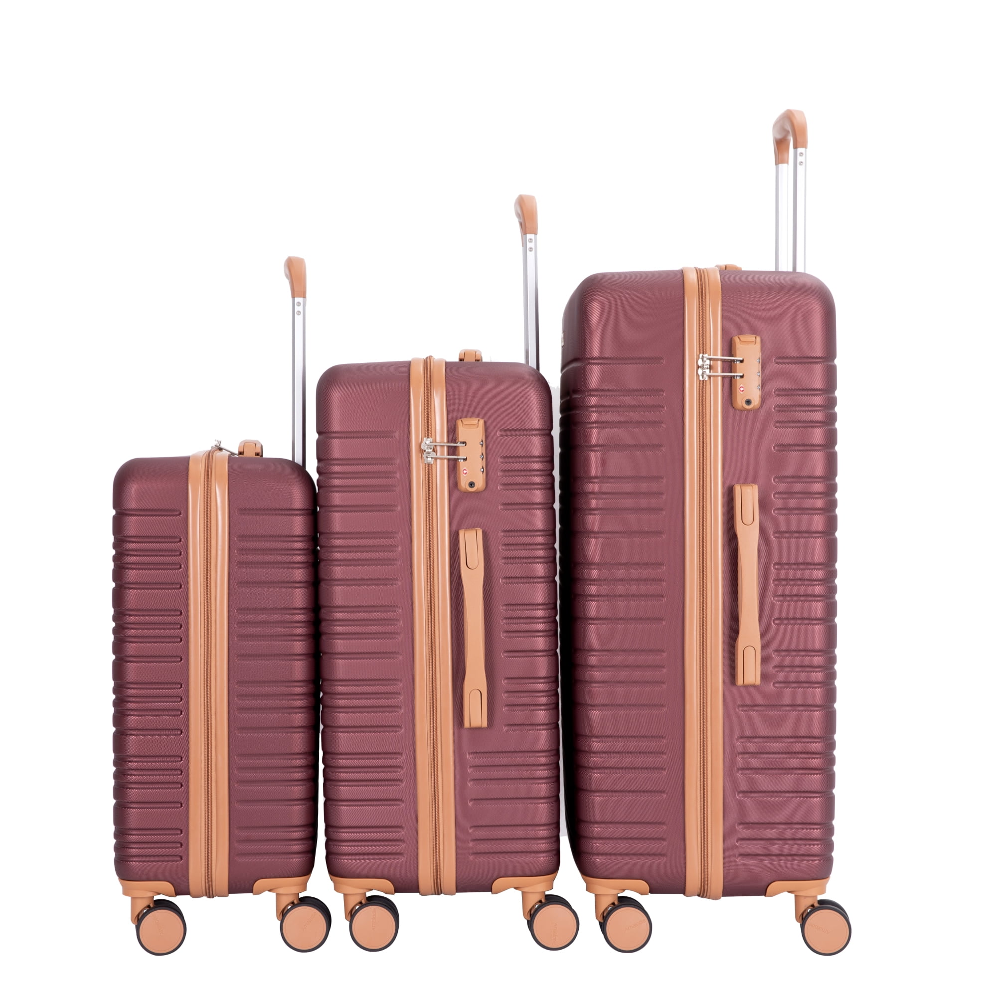 Carry On Suitcase 5PCS Luggage Set ABS Spinner Wheels Lightweight Luggage
