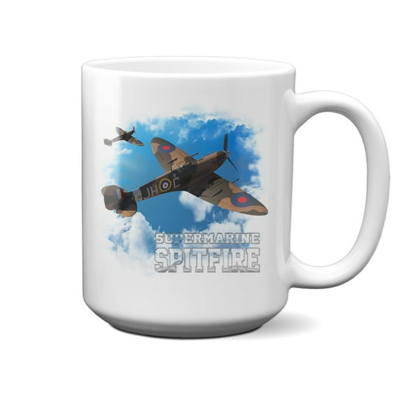Battle of Britain Spitfires In The Clouds 15oz Mug