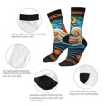 thumbnail image 3 of KLL Whimsical Sailboat Ocean Art Print Cool Socks Men's Women's Crew Socks Funny Crazy Novelty Stockings, 3 of 6