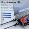 thumbnail image 7 of Fasgear USB 4 Cable 2.5m/8.25 Feet - 40Gbps Data Transfer 8K@60Hz 100W PD Charging Type C Video Cord Compatible for Thunderbolt 4/3 M2 Mac-Book Pro/Air|M1 i-Mac Mini|Moniter|eGPU USB-C Docking|Laptop, 7 of 7