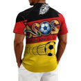thumbnail image 5 of 2026 Soccer Cup Jersey for Men, Polo Collar Short Sleeve Country Name & Ball Graphic Top - Breathable Fan Shirt for Match Day & Casual Wear Black L, 5 of 5