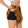 thumbnail image 2 of Disketp Halloween Print Women's Shorts Workout Shorts for Athletic Gym Running Shorts with Phone Pockets XX-Large, 2 of 8