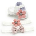 thumbnail image 2 of Baby Girl Anti-Slip Sole Newborn Infant First Walkers Shoes with 2 Headbands, 2 of 6