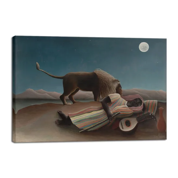 Canvas Wall Art The Sleeping Gypsy Henri Rousseau Paintings Reproduction Canvas